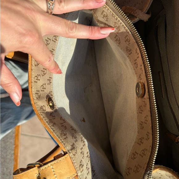Dooney & Bourke Signature Monogram DB Leather Shoulder Bag - Picture 11 of 12